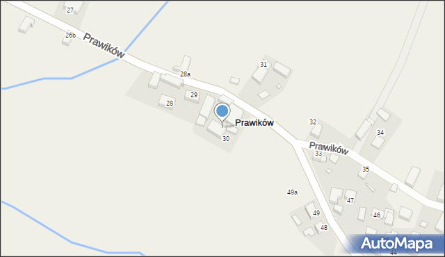Prawików, Prawików, 30a, mapa Prawików