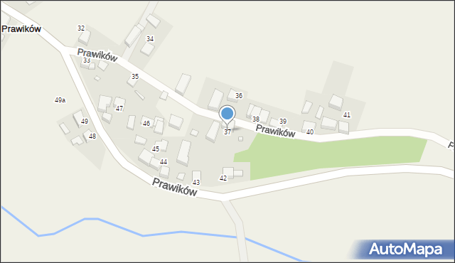 Prawików, Prawików, 37, mapa Prawików