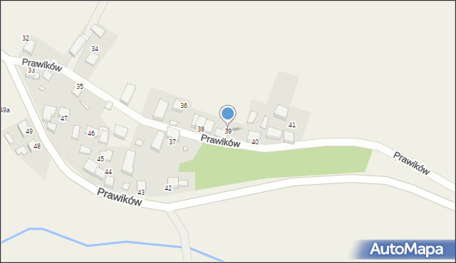 Prawików, Prawików, 39, mapa Prawików