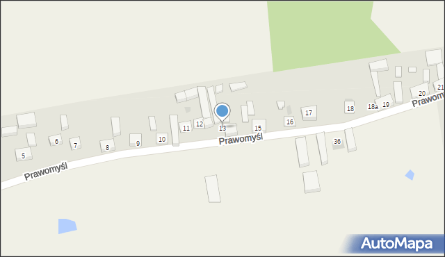 Prawomyśl, Prawomyśl, 13, mapa Prawomyśl