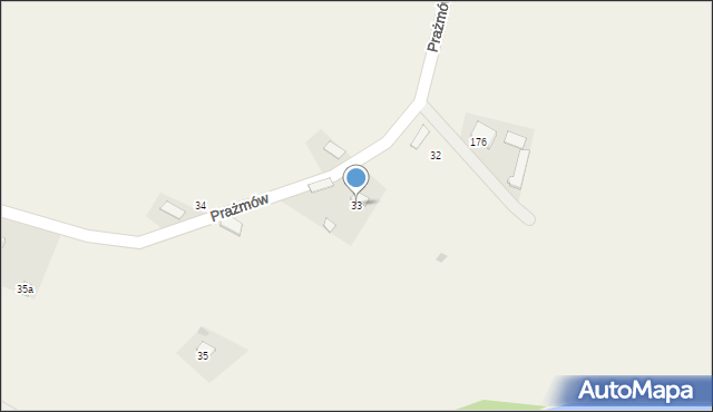 Prażmów, Prażmów, 33, mapa Prażmów