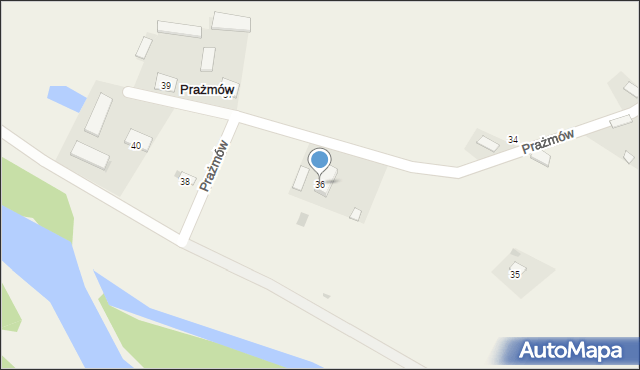 Prażmów, Prażmów, 36, mapa Prażmów