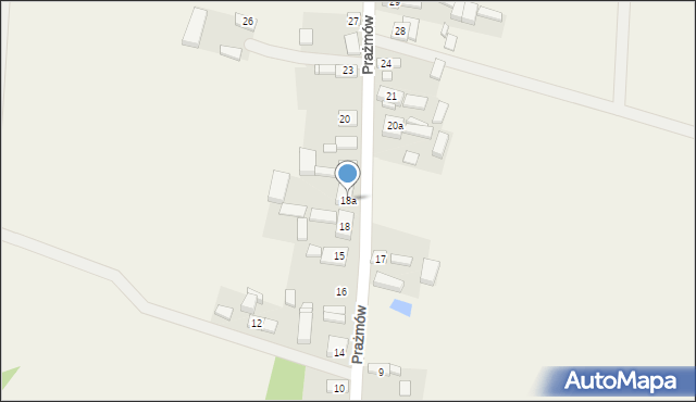 Prażmów, Prażmów, 18a, mapa Prażmów
