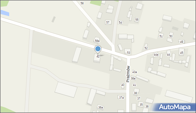 Prażmów, Prażmów, 42, mapa Prażmów