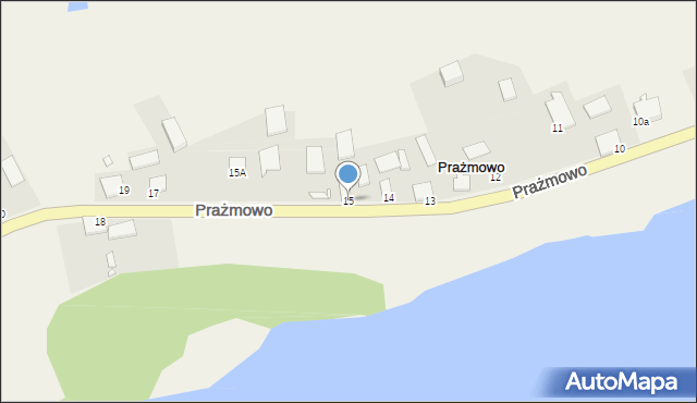 Prażmowo, Prażmowo, 15, mapa Prażmowo