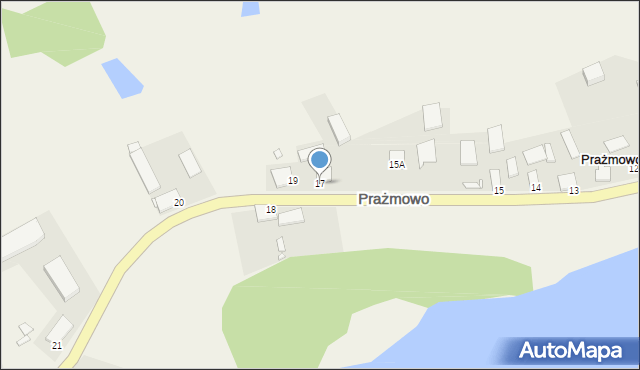 Prażmowo, Prażmowo, 17, mapa Prażmowo