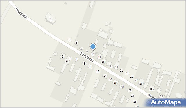 Prędocin, Prędocin, 11, mapa Prędocin