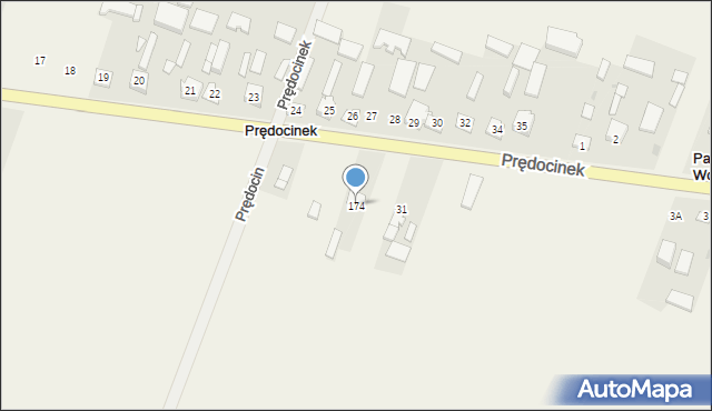 Prędocin, Prędocin, 174, mapa Prędocin