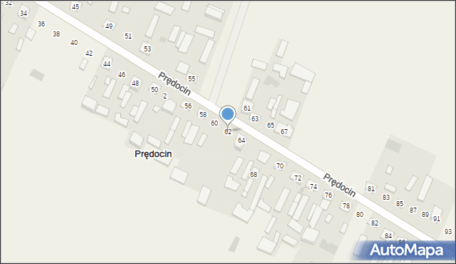 Prędocin, Prędocin, 62, mapa Prędocin
