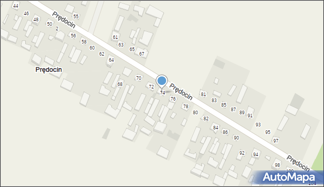 Prędocin, Prędocin, 74, mapa Prędocin