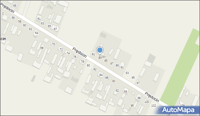 Prędocin, Prędocin, 83, mapa Prędocin