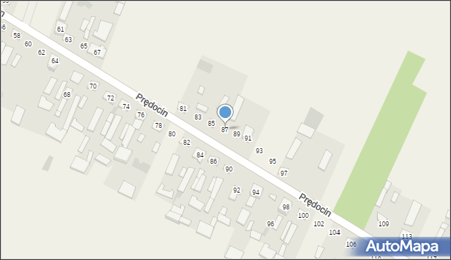 Prędocin, Prędocin, 87, mapa Prędocin
