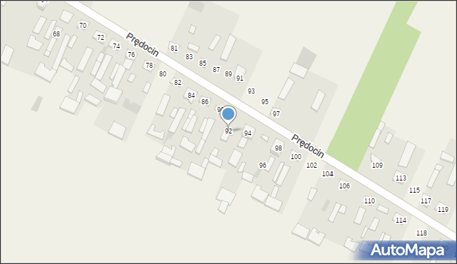 Prędocin, Prędocin, 92, mapa Prędocin