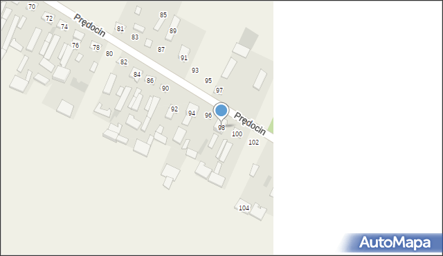 Prędocin, Prędocin, 98, mapa Prędocin