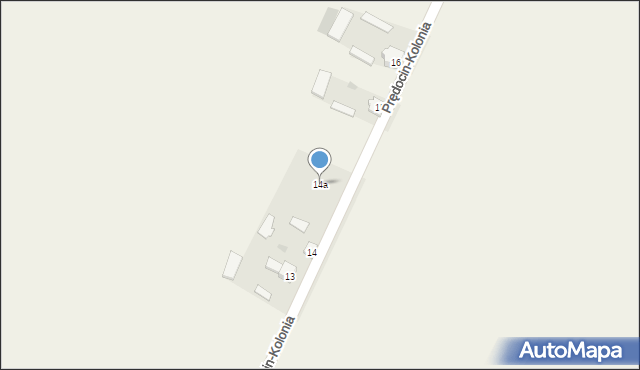Prędocin-Kolonia, Prędocin-Kolonia, 14a, mapa Prędocin-Kolonia
