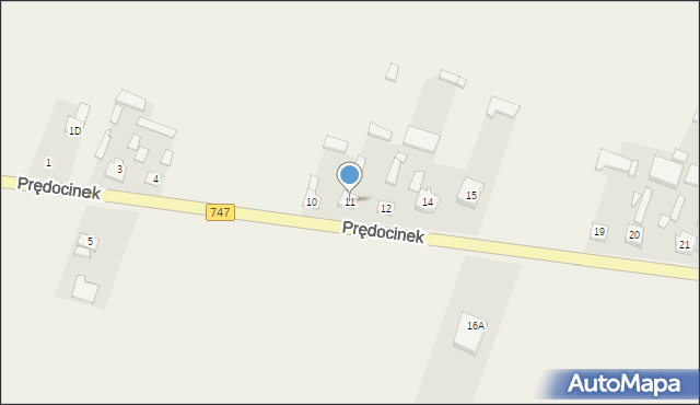 Prędocinek, Prędocinek, 11, mapa Prędocinek