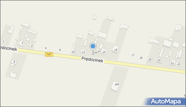 Prędocinek, Prędocinek, 12, mapa Prędocinek