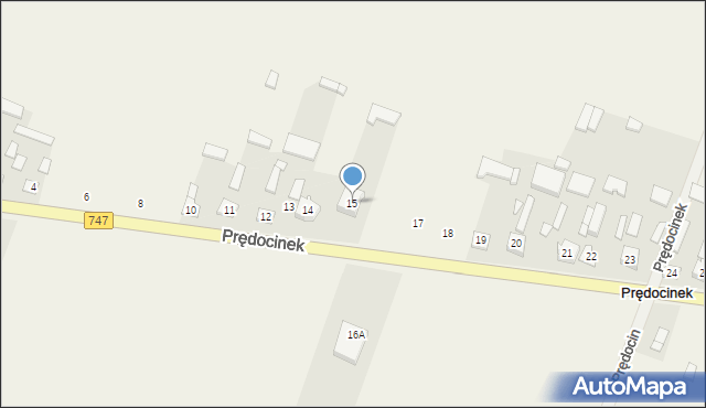 Prędocinek, Prędocinek, 15, mapa Prędocinek
