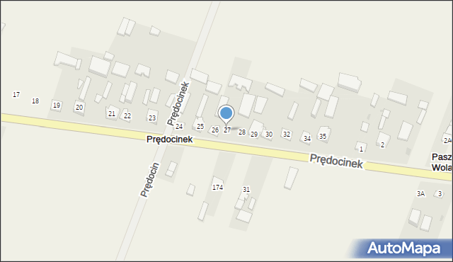 Prędocinek, Prędocinek, 27, mapa Prędocinek
