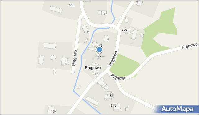 Pręgowo, Pręgowo, 10, mapa Pręgowo