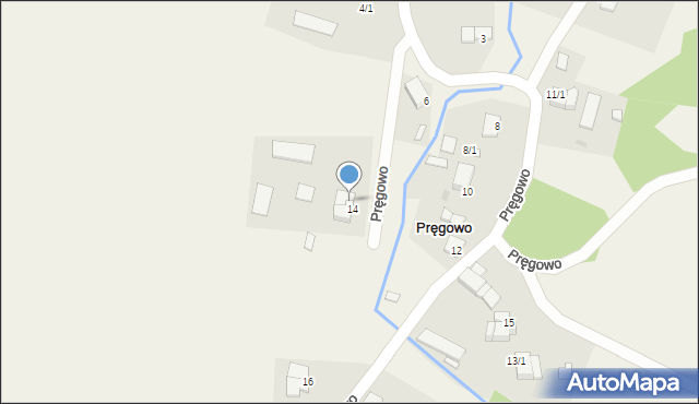 Pręgowo, Pręgowo, 14/1, mapa Pręgowo