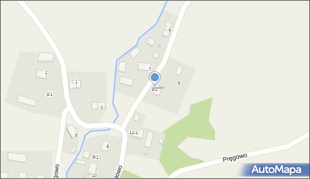 Pręgowo, Pręgowo, 9/2, mapa Pręgowo