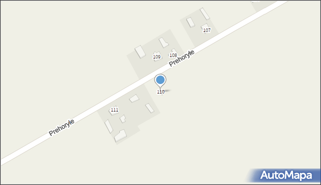 Prehoryłe, Prehoryłe, 110, mapa Prehoryłe