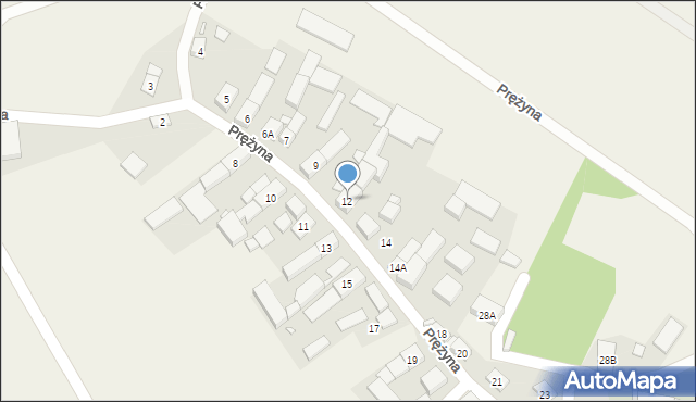 Prężyna, Prężyna, 12, mapa Prężyna