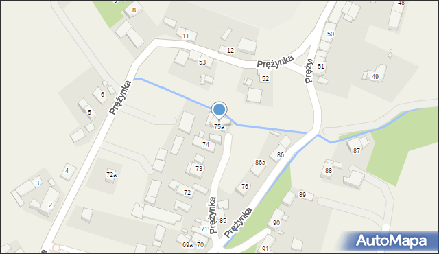 Prężynka, Prężynka, 75a, mapa Prężynka
