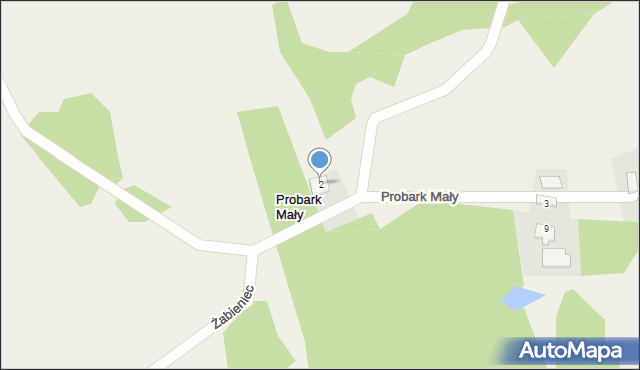 Probark Mały, Probark Mały, 2, mapa Probark Mały
