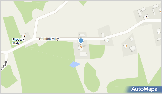 Probark Mały, Probark Mały, 9, mapa Probark Mały