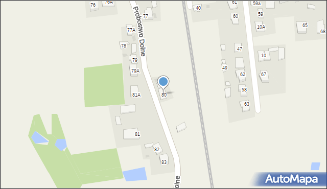 Probostwo Górne, Probostwo Górne, 80, mapa Probostwo Górne