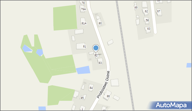 Probostwo Górne, Probostwo Górne, 82, mapa Probostwo Górne