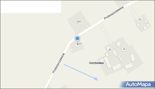 Proboszczewice, Proboszczewice, 36, mapa Proboszczewice