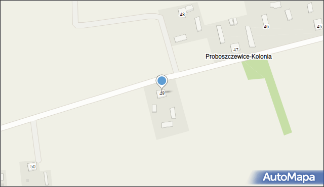 Proboszczewice, Proboszczewice, 49, mapa Proboszczewice