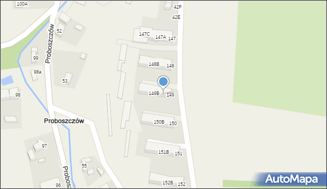 Proboszczów, Proboszczów, 149A, mapa Proboszczów