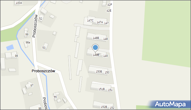 Proboszczów, Proboszczów, 149B, mapa Proboszczów
