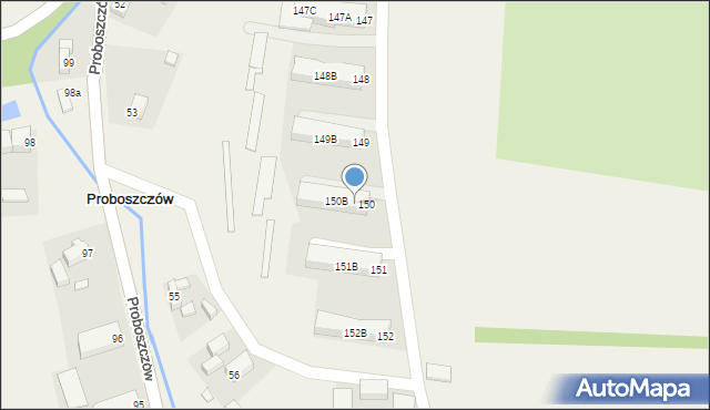 Proboszczów, Proboszczów, 150A, mapa Proboszczów