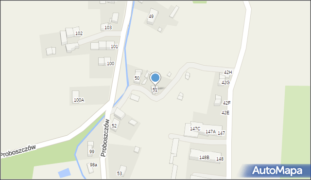 Proboszczów, Proboszczów, 51, mapa Proboszczów