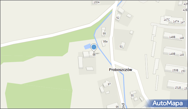 Proboszczów, Proboszczów, 98, mapa Proboszczów