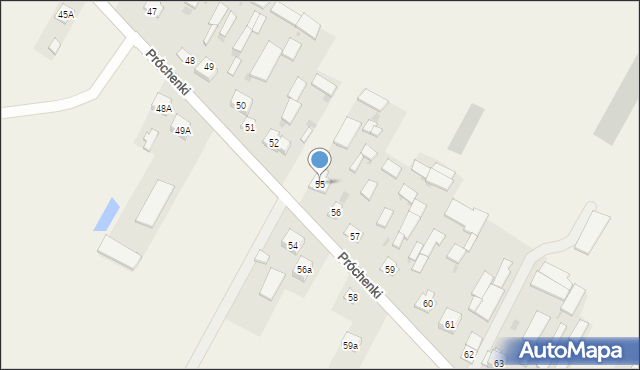 Próchenki, Próchenki, 55, mapa Próchenki