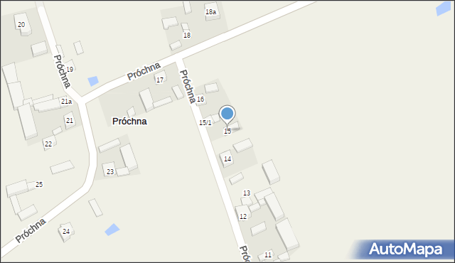 Próchna, Próchna, 15, mapa Próchna