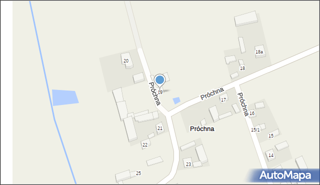 Próchna, Próchna, 19, mapa Próchna