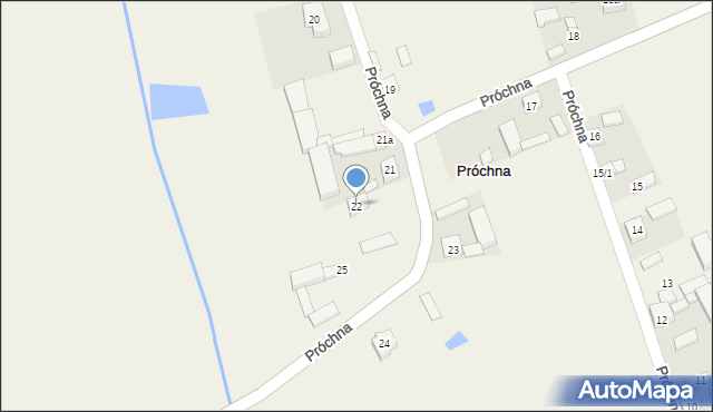 Próchna, Próchna, 22, mapa Próchna