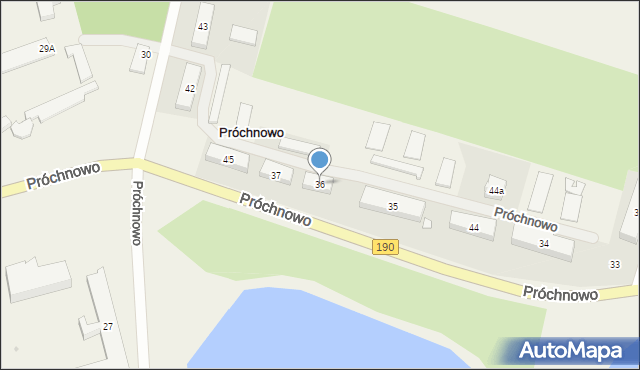 Próchnowo, Próchnowo, 36, mapa Próchnowo