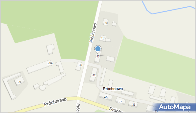 Próchnowo, Próchnowo, 43, mapa Próchnowo