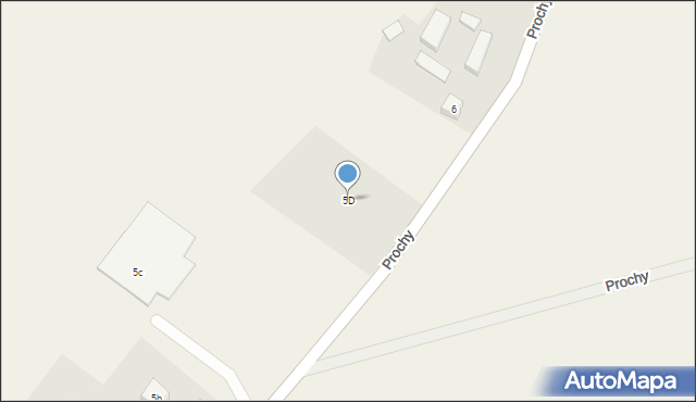 Prochy, Prochy, 5D, mapa Prochy