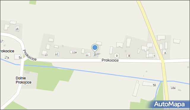 Prokocice, Prokocice, 10, mapa Prokocice