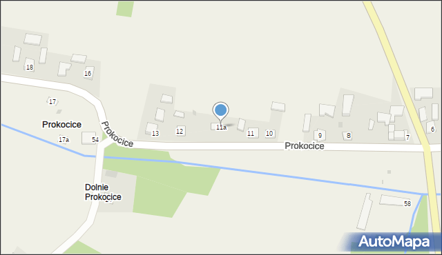 Prokocice, Prokocice, 11a, mapa Prokocice
