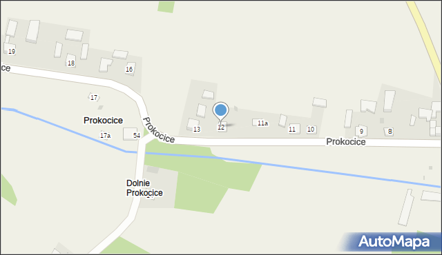 Prokocice, Prokocice, 12, mapa Prokocice
